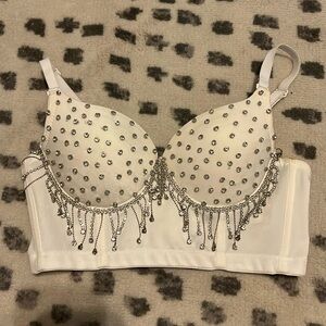 embellished bra crop top